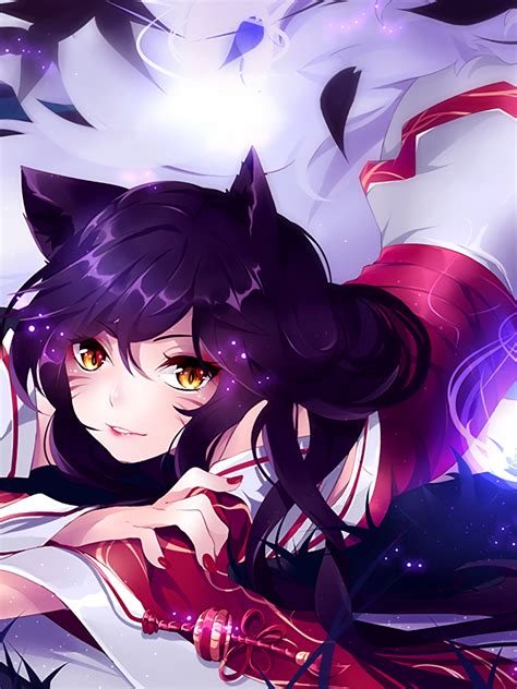 Download 1536x2048 Ahri Fox Girl League Of Legends Anime Style