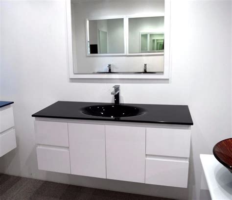 Add style and functionality to your bathroom with a bathroom vanity. Bathroom Vanity Unit Glass TOP Glass Integrated Basin ...