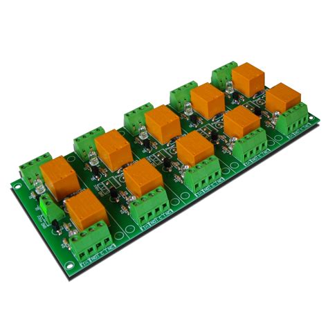 12v 10 Relay Board With Jqc 3fct73 For Controlling Electrical