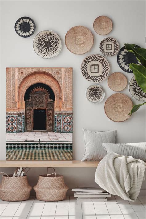 Moroccan Wall Art Morocco Architecture Pink Door Print Etsy Modern