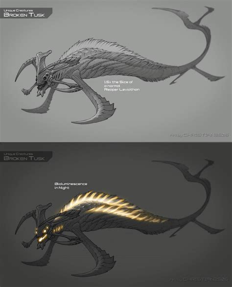 Reaper Leviathan Subnautica Concept Art Subnautica Creatures