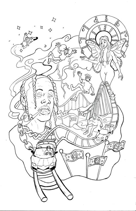 Travis Scott Fortnite Coloring Page