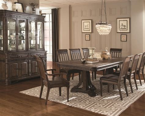 The bench features the same design as the dining table, creating a seamless look throughout the entire set. Fall Trend: Rustic Dining Table and Chair Sets - www ...