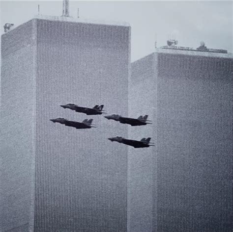 F 14 Tomcats Flying Near The World Trade Center In New York City