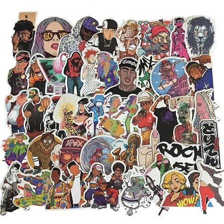 Amazon Com Pcs Rapper Stickers S Hiphop Rap Stickers For