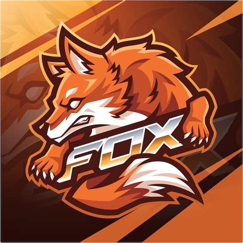 Premium Vector Fox Esport Mascot Logo Design