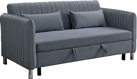 Lexicon 72 Inch Convertible Sofa Bed Blue Kitchen And Dining