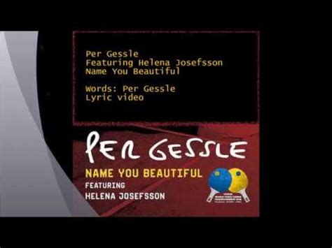 Per gessle i want you to know official video. Name You Beautiful Per Gessle - Lyric video - YouTube