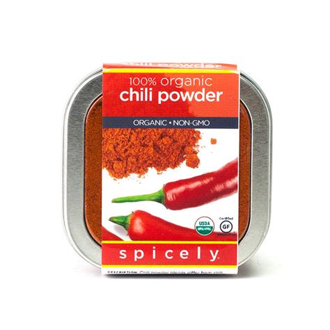 Organic Chili Powder Seasoning Spicely Organics