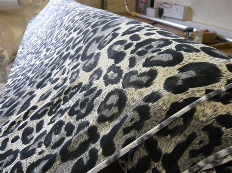 10mts Grey Leopard Print Stretch Fabric International