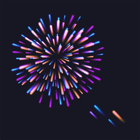 Abstract Colorful Fireworks Explosion On Dark Vector Background 38