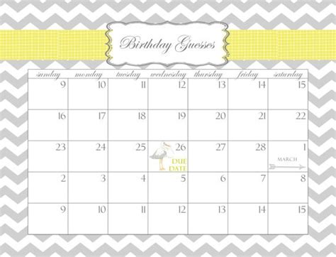 Baby Countdown Calendar Printable Printable Calendar Templates
