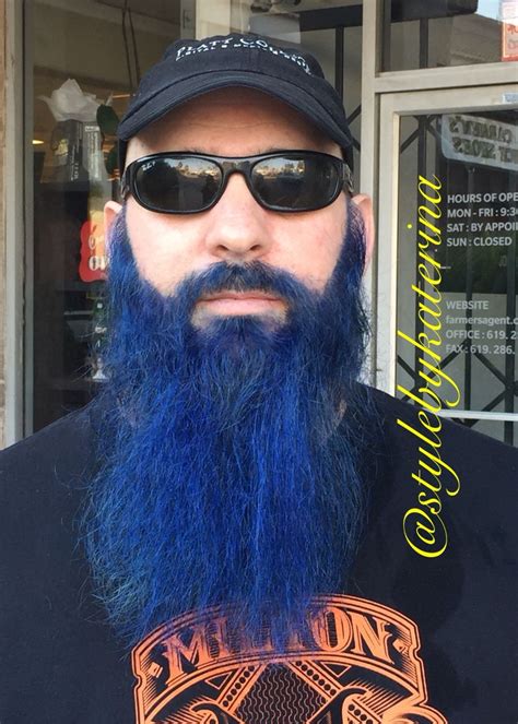 Men With Blue Beard Color Beard Colour Style Beard