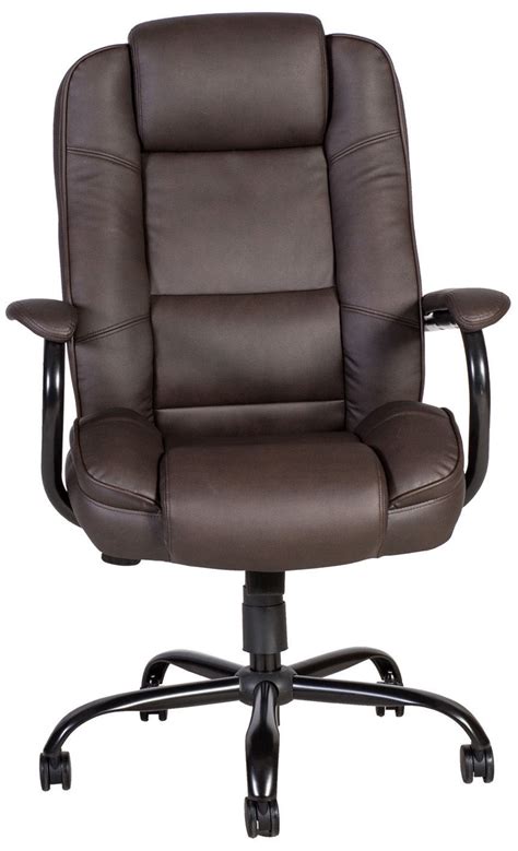 The george oliver harbert chair is made from bentwood coated in walnut veneer that's then padded with a faux black leather. Home4you Office Chair Elegant XXL Brown - Senukai.lt