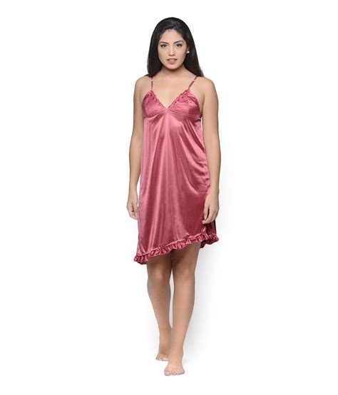 Buy Klamotten Brown Satin Nighty Online At Best Prices In India Snapdeal