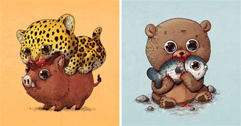 Artist Depicts The Circle Of Life With Cute Yet Disturbing