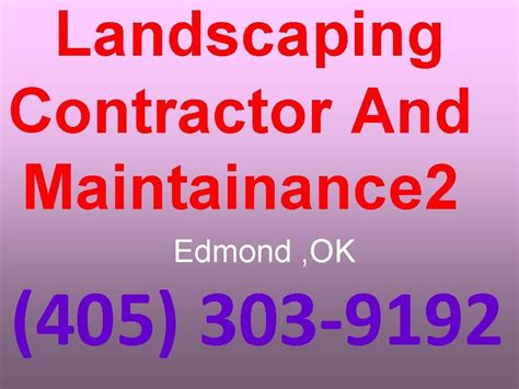 Must have experience in construction trades, such as carpentry. Landscaping Service Company Edmond ,OK | (405) 303-9192 ...