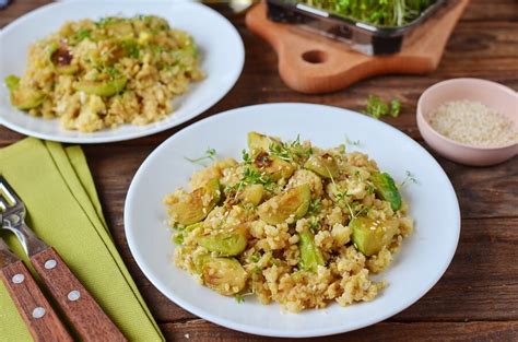 Fried Millet With Brussels Sprouts Recipe Cookme Recipes