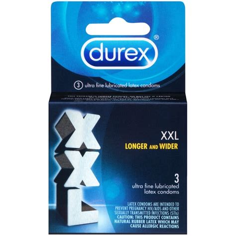 Durex Xxl Ultra Fine Lubricated Latex Condoms 3 Ct Instacart