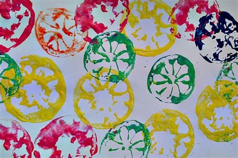 Art Activities For Kids Citrus Stamping Toddler Art Projects Art