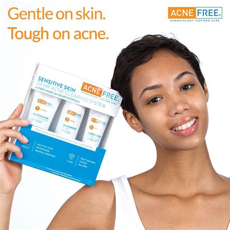 Acne Free 3 Step Acne Treatment Kit With Salicylic Acid Face Wash