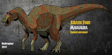 Jurassic Park Novel Maiasaura New Art By Hellraptorstudios On