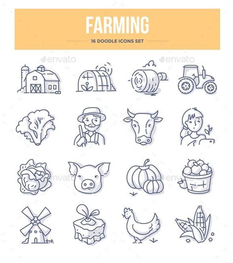 Farming Doodle Icons Doodle Icon Doodles Note Doodles