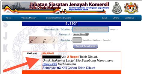 Di bawah merupakan cara paling mudah untuk semak scammer secara online. Semak Rekod Jenayah Polis