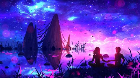 Anime Night Background 1920x1080 Best Full Hd 1920x1080 Wallpapers Of