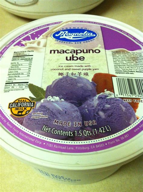 Magnolia Ube Macapuno Icecream Ube Filipino Snacks Food Content