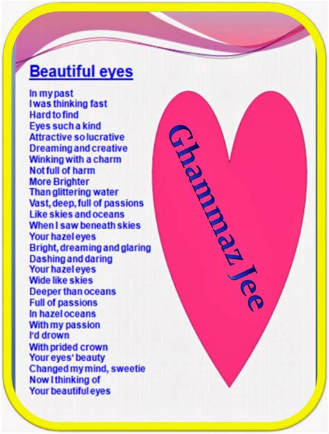 Beautylove And Poetry Beautiful Eyes Poem