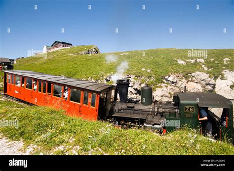 Schafbergbahn on the way to Hotel Schafbergspitze St Wolfgang Upper