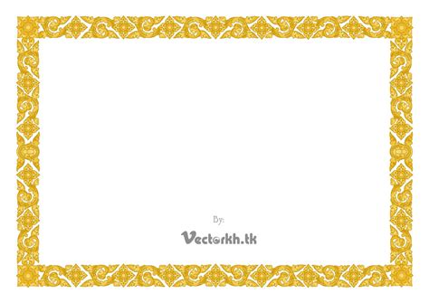 Frame Border Kbach Khmer Vector Vector Khmer