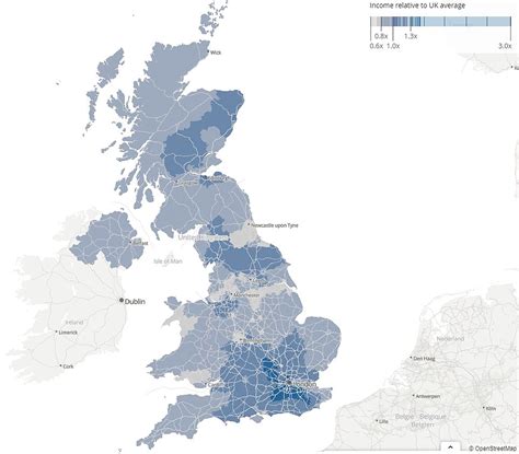 Map Shows Britains Huge Income Divide How Well Off Are People Where