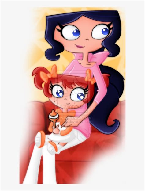 mommy and daughter by phinabella123 phineas and ferb phineas and isabella marie png image