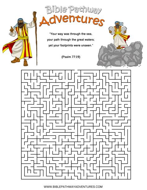 A Maze Activity For Kids From The Story Path To Freedom Free Bible