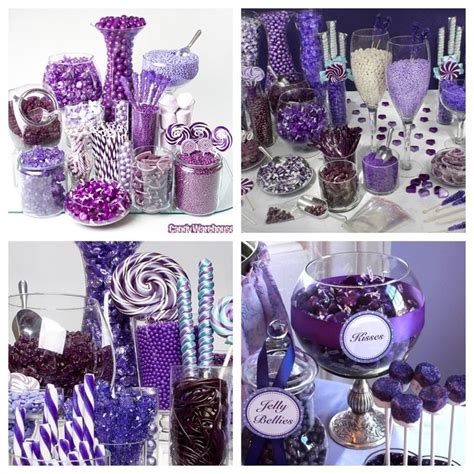 Purple Candy Buffet Purple Candy Bar Candy Bar Wedding