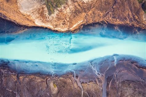 Premium Photo Turquoise Glacier River Flowing Melting In Icelandic
