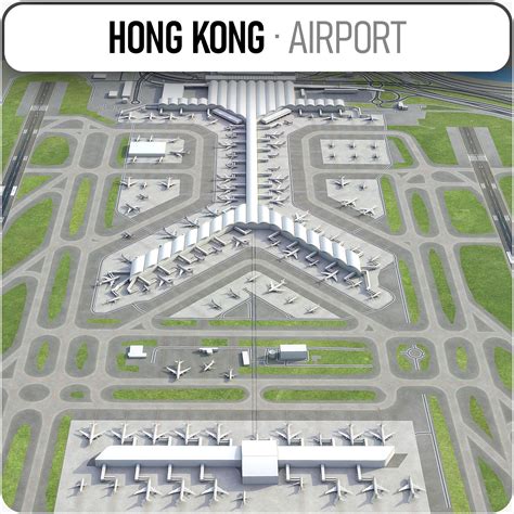 Hong Kong International Airport Hkg 3d Model 299 Dae Dwg Dxf