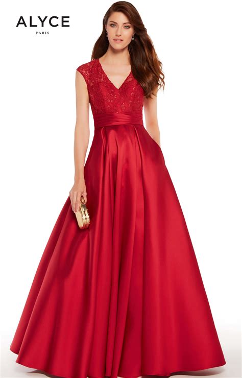 Alyce Paris 27278 Long V Neck Ball Gown Prom Dress