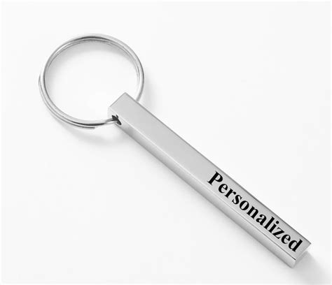 Engraved 3d Bar Keychain Personalized Bar Key Chain Engrave Etsy