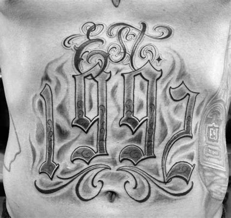 30 EST Tattoo Designs For Men - Birth Year Ink Ideas | Est tattoos