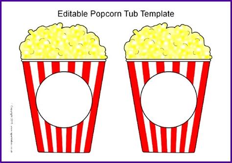 Printable Popcorn Box