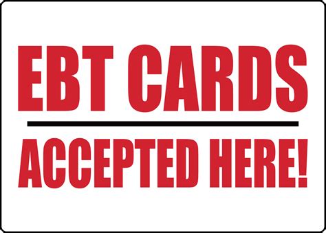 Ebt Cards Accepted Here Storefront Window Retail Adhesive Vinyl Sign Decal Ebay