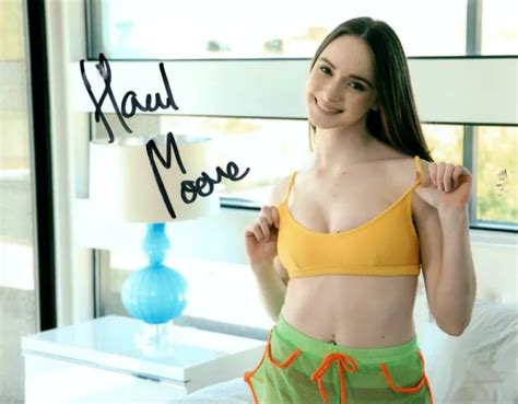 HAZEL MOORE SUPER Sexy Hot Adult Model Signed 8x10 Photo COA Proof 299