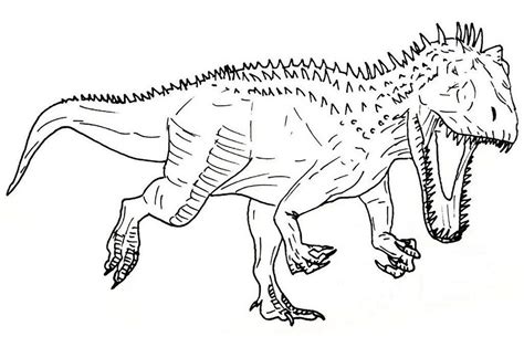 Indominus Rex Jurassic Park Coloring Sheet Dinosaur Coloring Pages