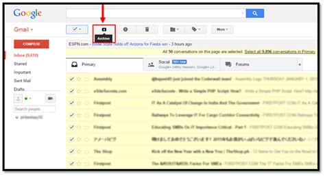 How To Archive All Emails In Gmail Inbox Gmail And Yahoo Tips