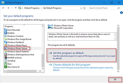 Set Windows Photo Viewer As Default Image Viewer In Windows 10