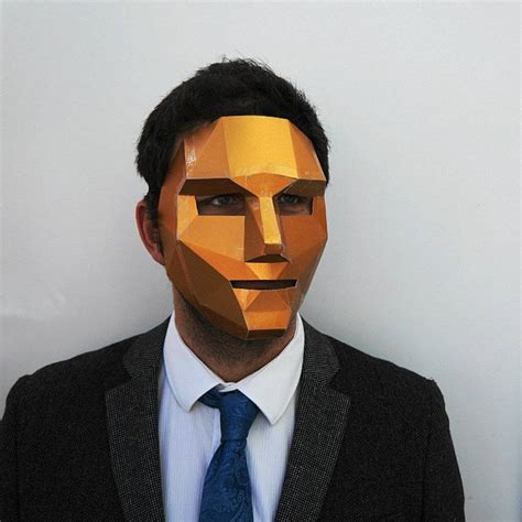 Human Head Human Face Unique Masks Unique Ts Low Poly Mask