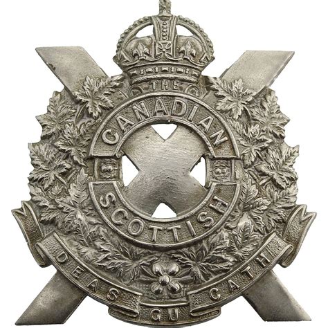 Ww2 Canadian Scottish Regiment Of Canada Cap Badge